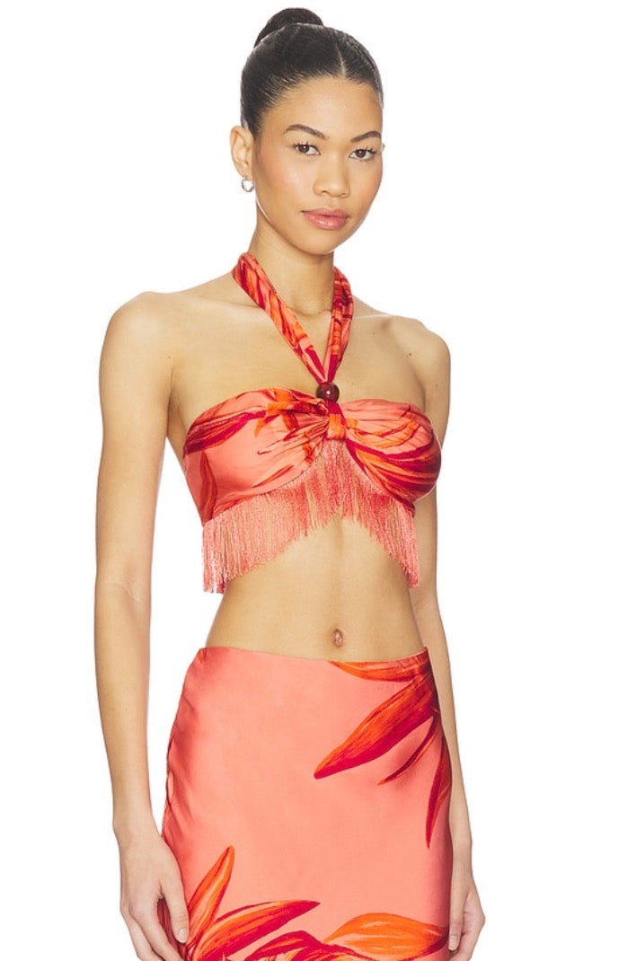 Fringe Top in Terracotta