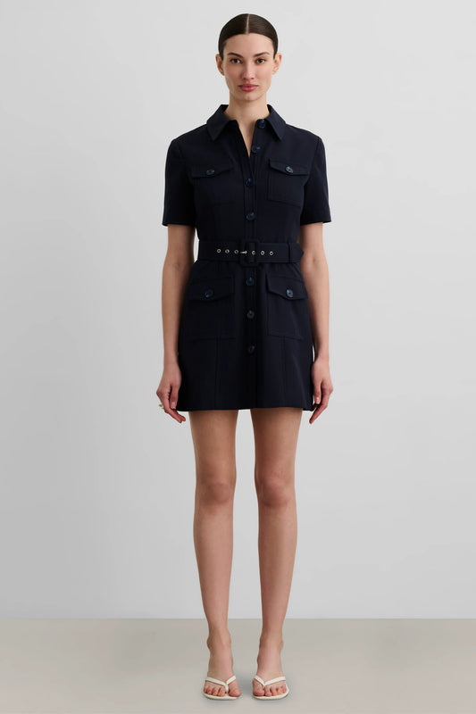 Lydia Short Sleeve Snap-Front Dress-Toccin