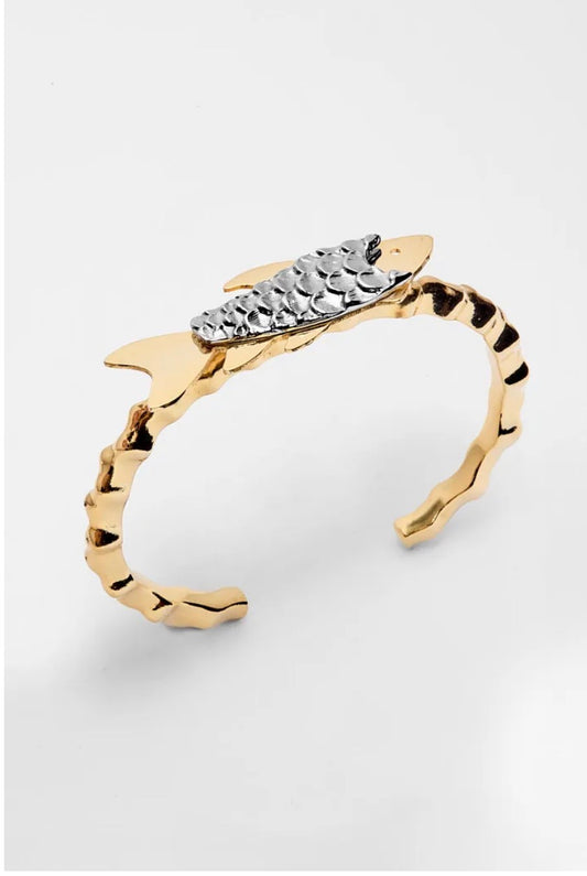 Gold Jaraqui Fish Bracelet - Zambia