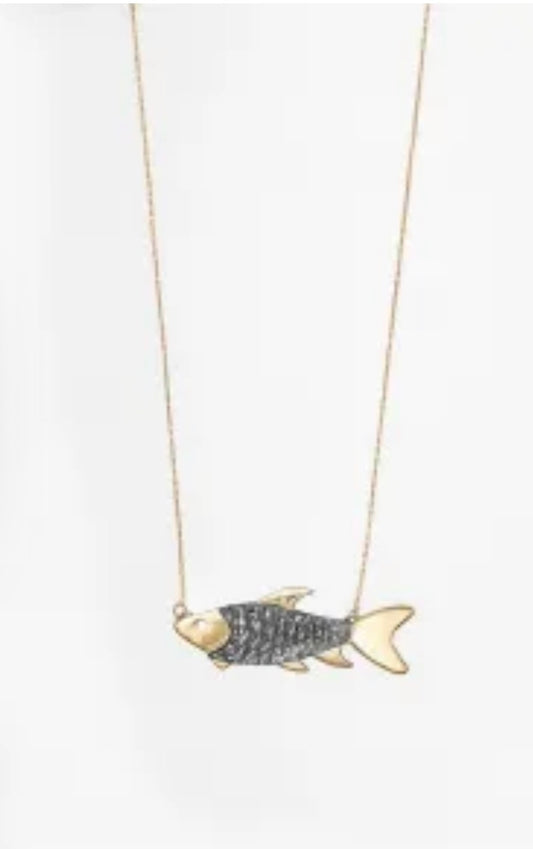 18k Gold And Silver Jaraqui Necklace - Zambia