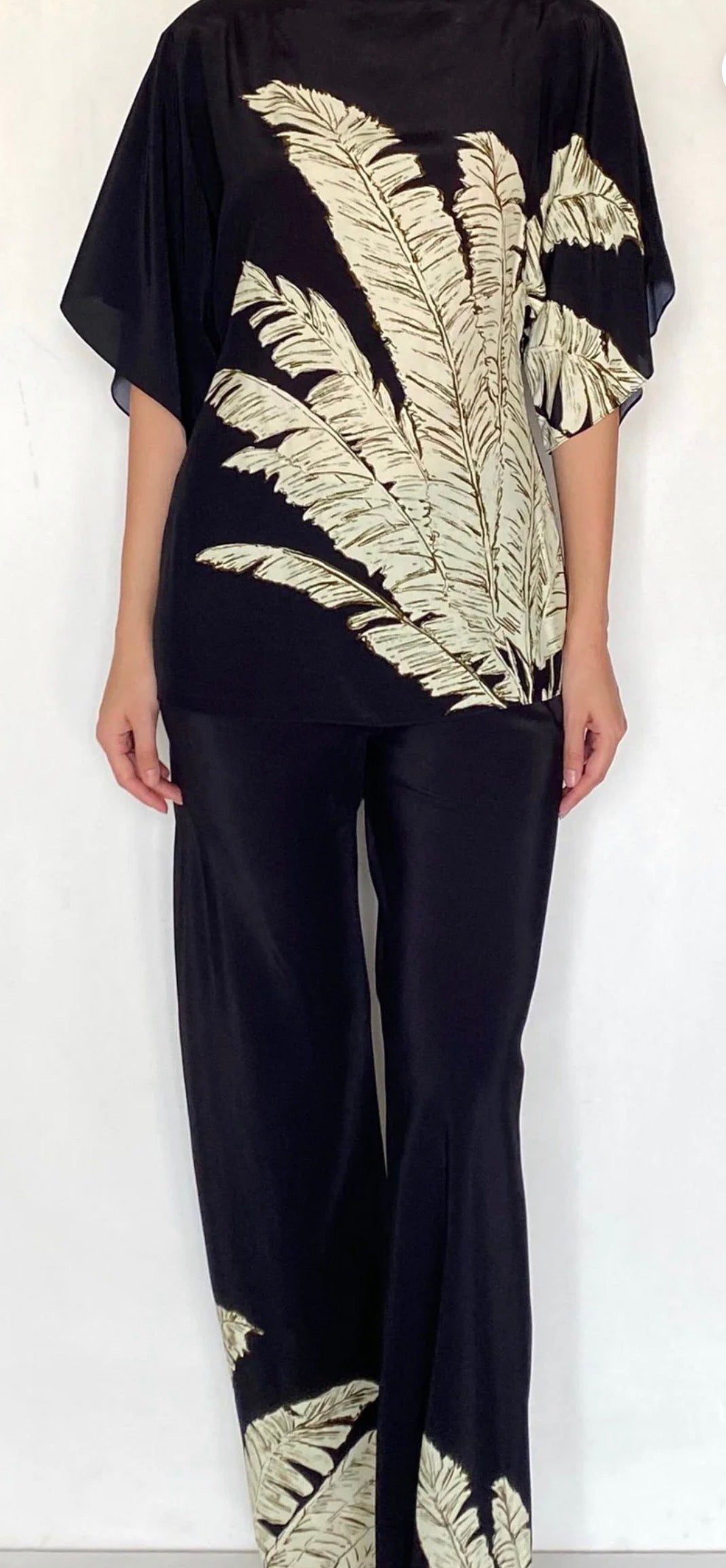 Palm Boat Neck Top - Hemant and Nandita