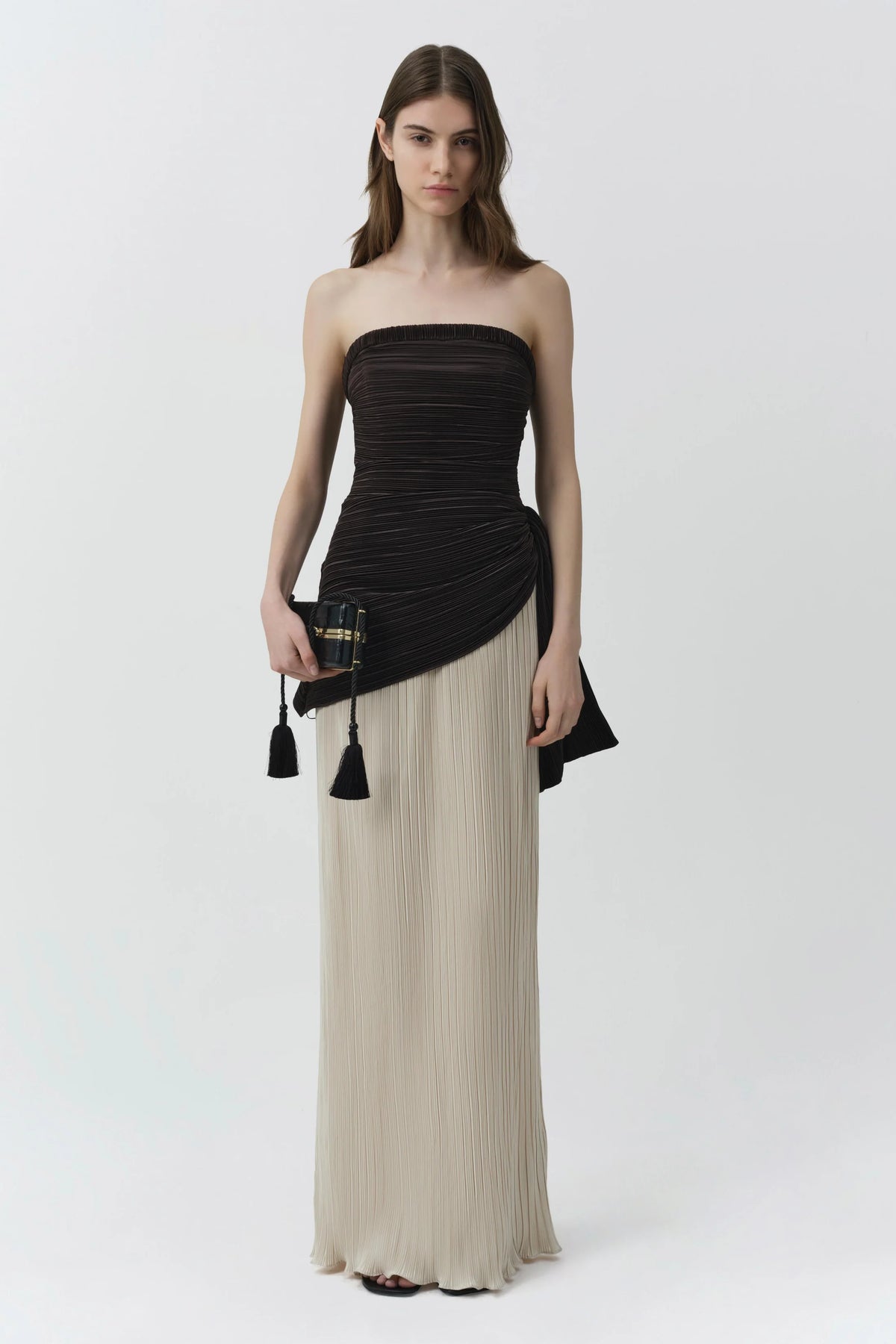 Laia Plissé Bustier Gown