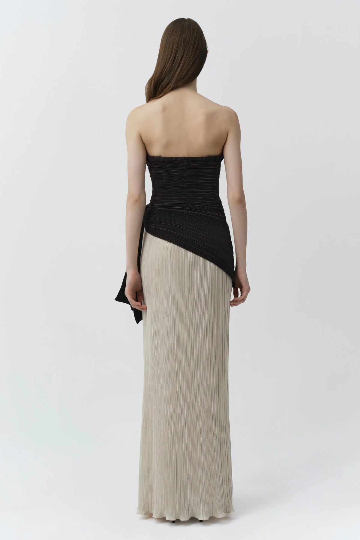 Laia Plissé Bustier Gown