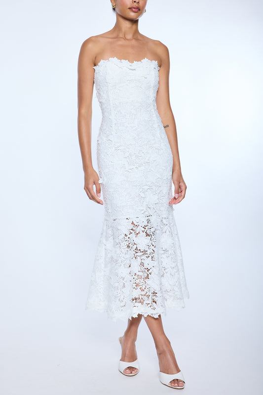 MAKAIA 3D BUTTERFLY LACE  DRESS