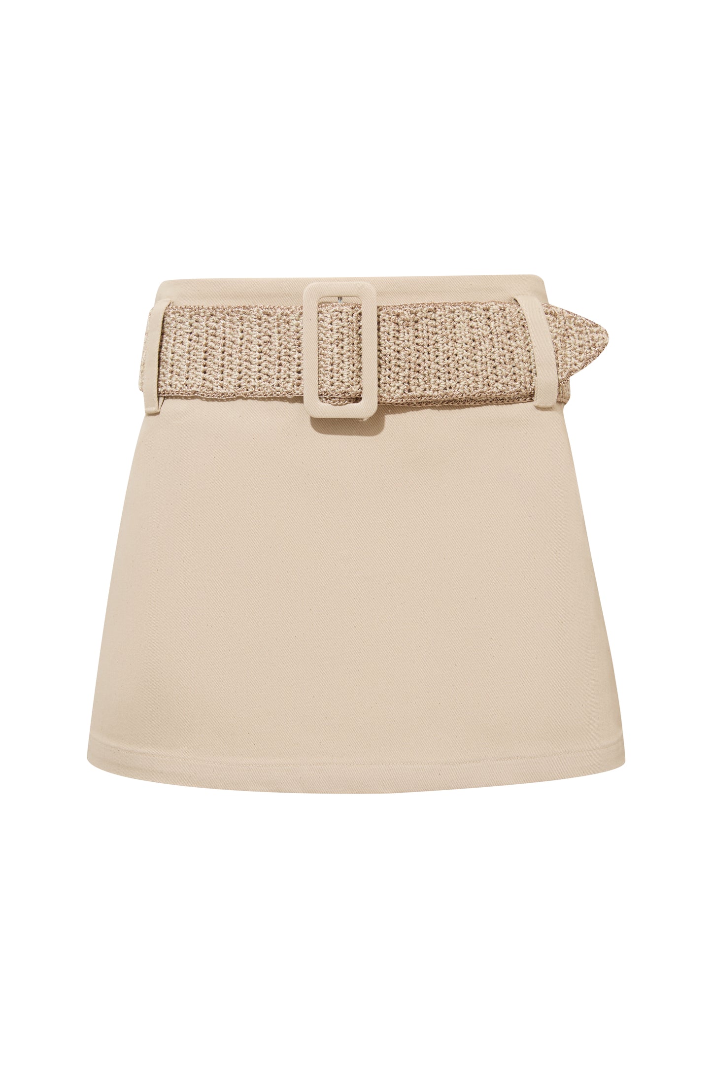 Alba Belted Denim Skirt
