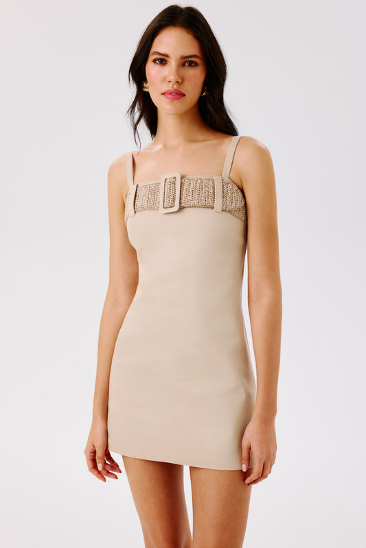 Alba Strap Denim Mini Dress
