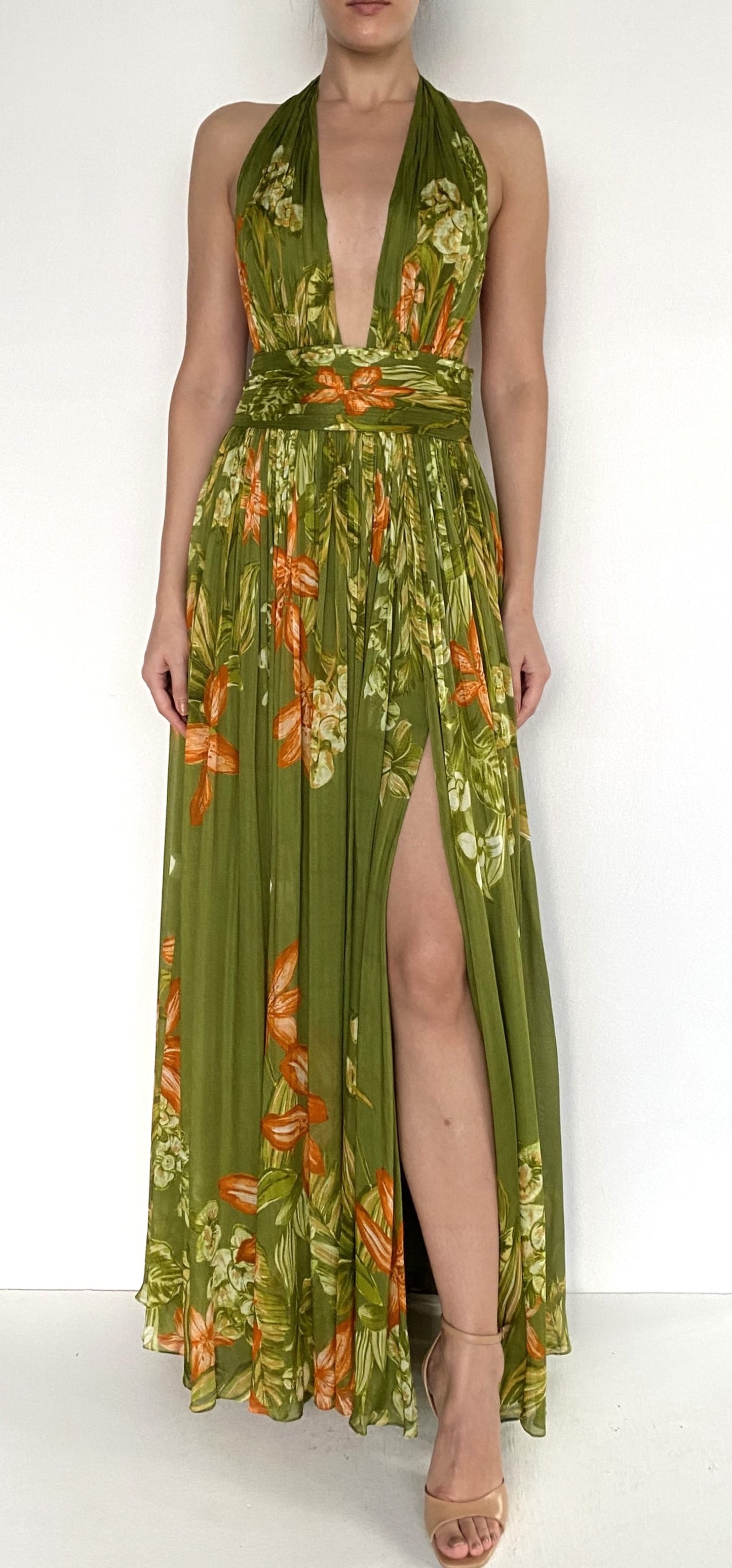 BACK TIES MAXI DRESS