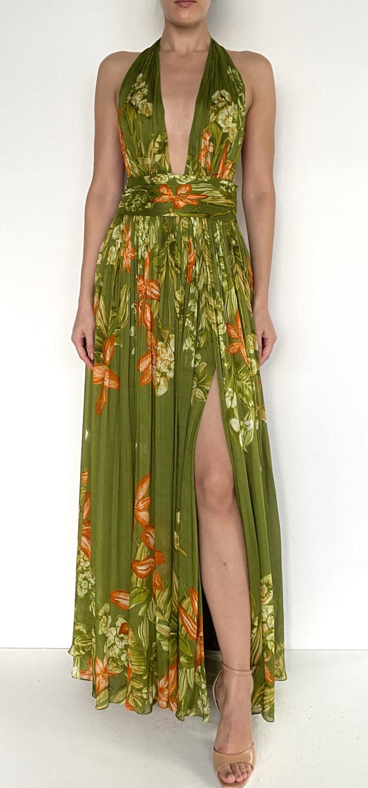 BACK TIES MAXI DRESS