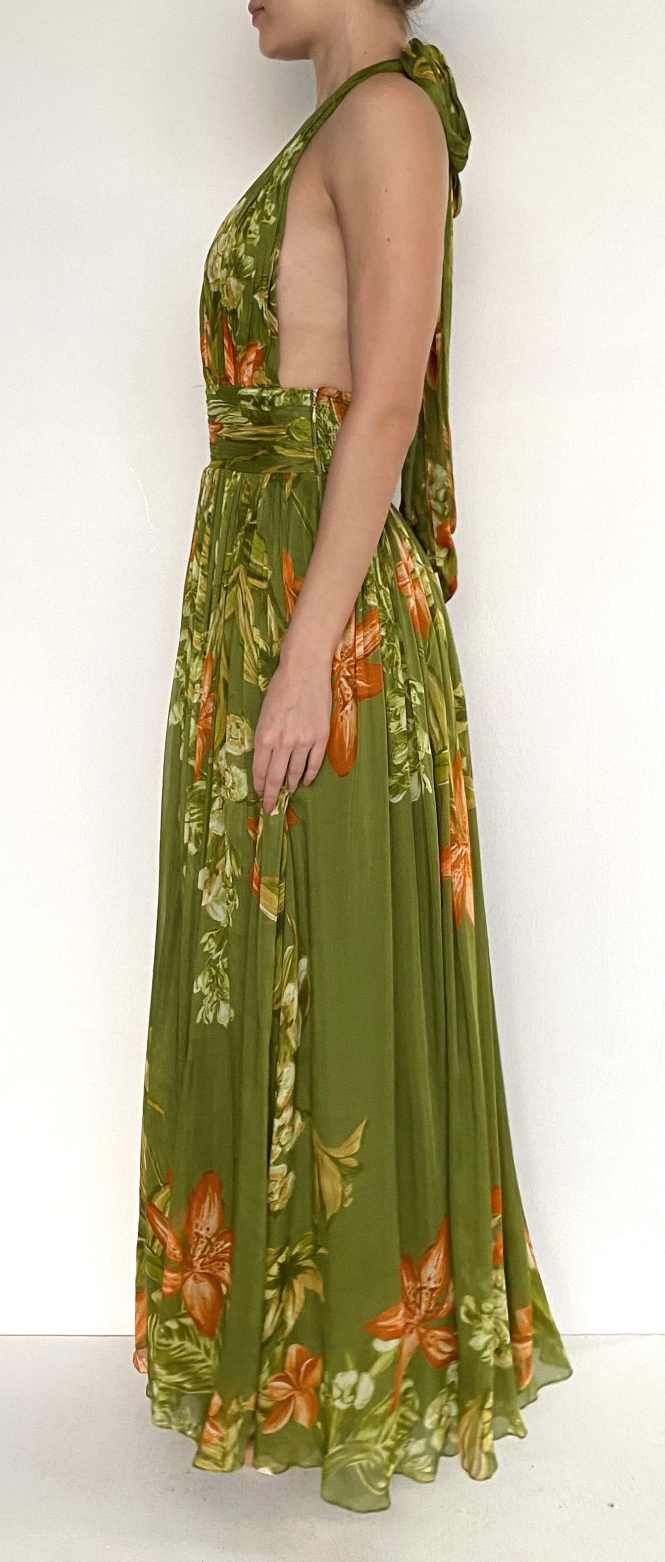 BACK TIES MAXI DRESS
