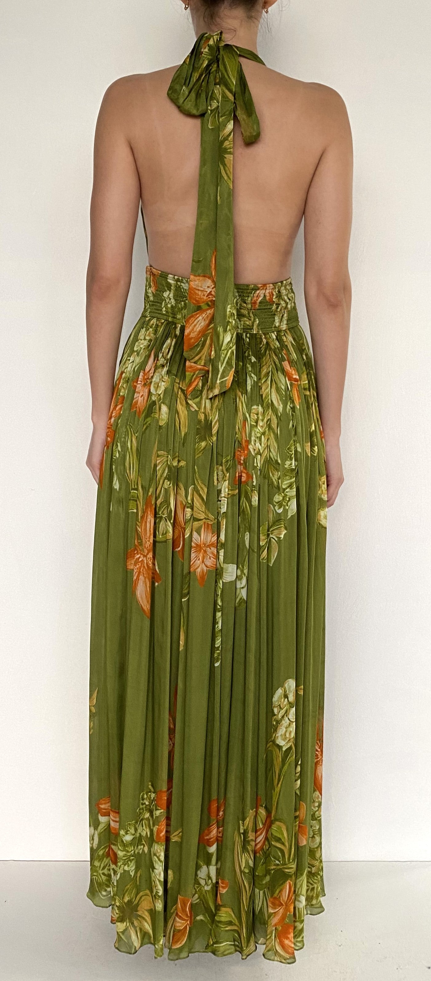 BACK TIES MAXI DRESS