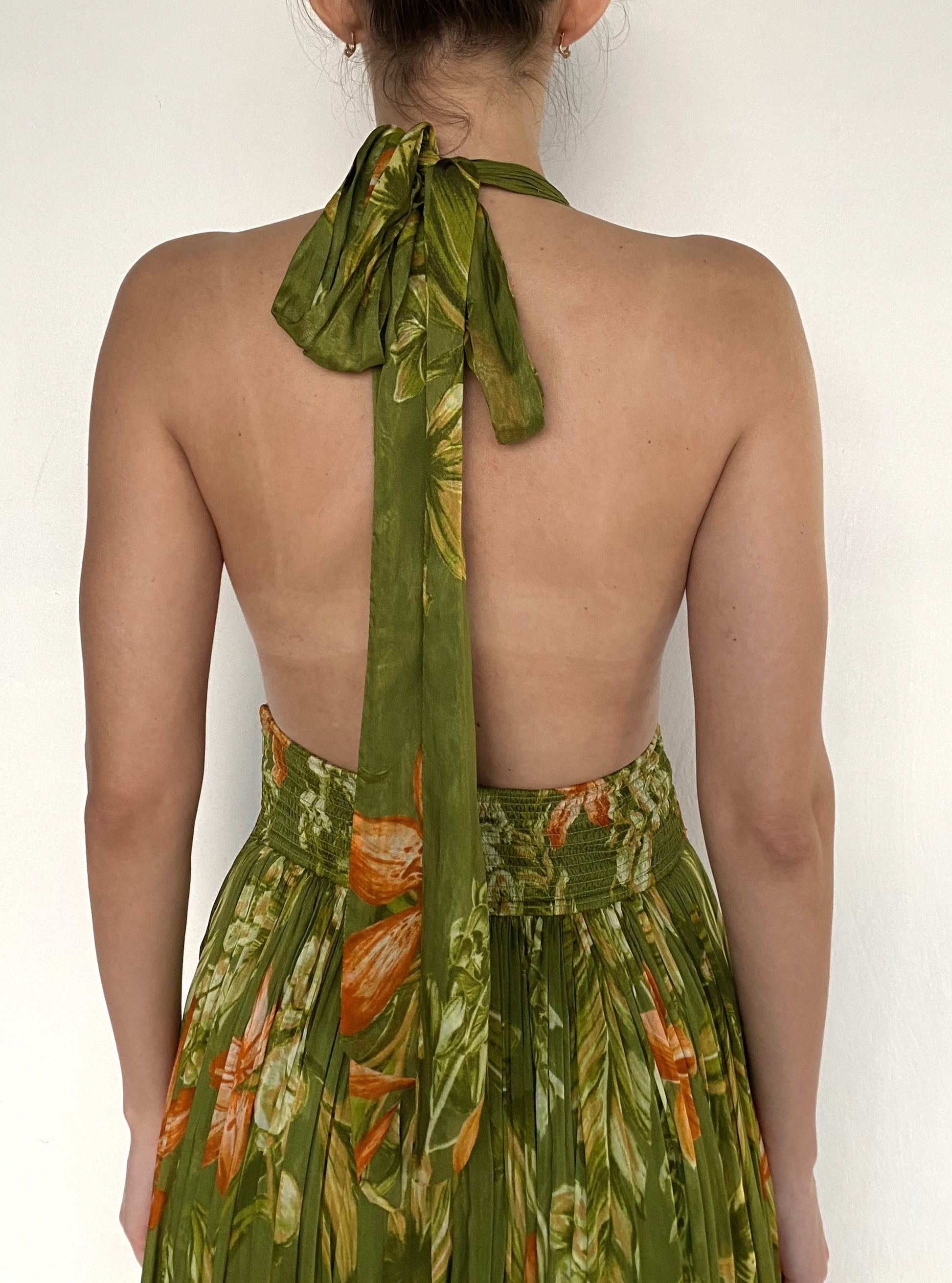 BACK TIES MAXI DRESS