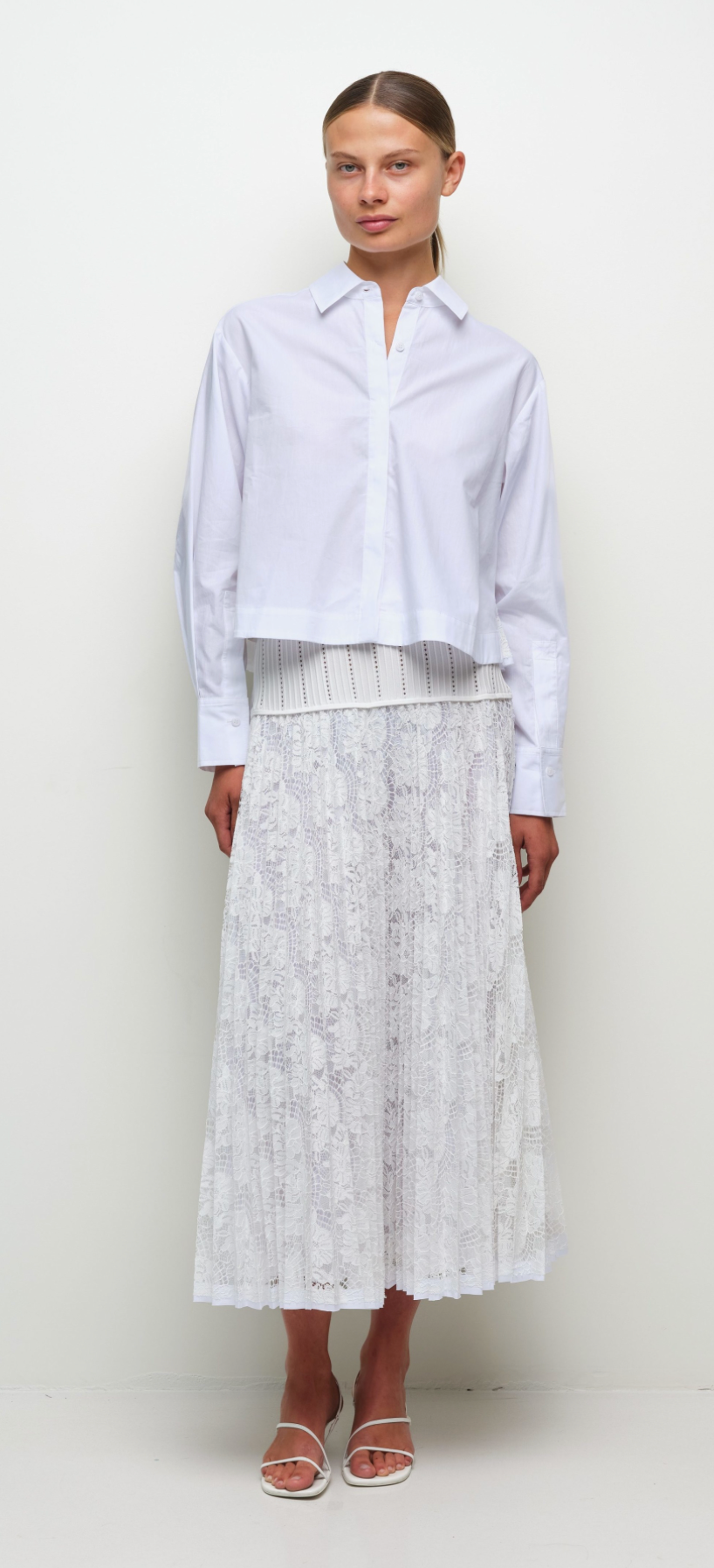 KACEY COTTON LACE SHIRT SIMKHAI