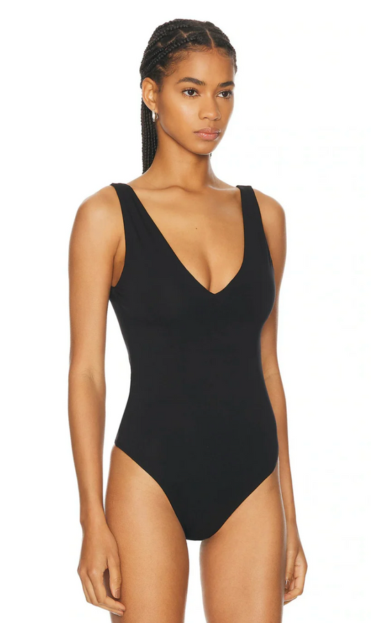 Plunge V Bodysuit-Sans Faff