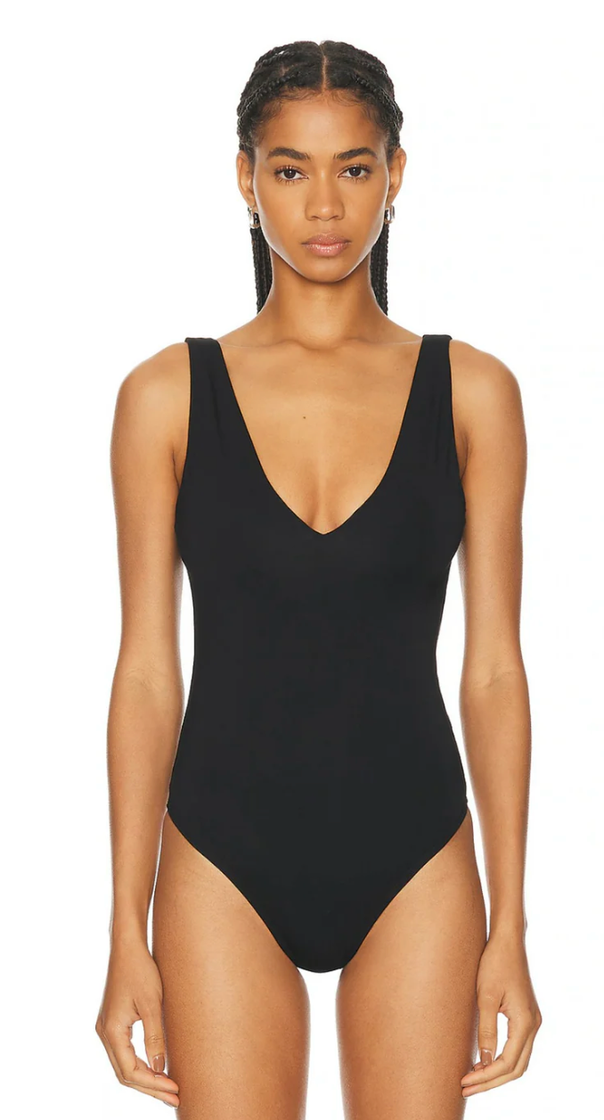 Plunge V Bodysuit-Sans Faff