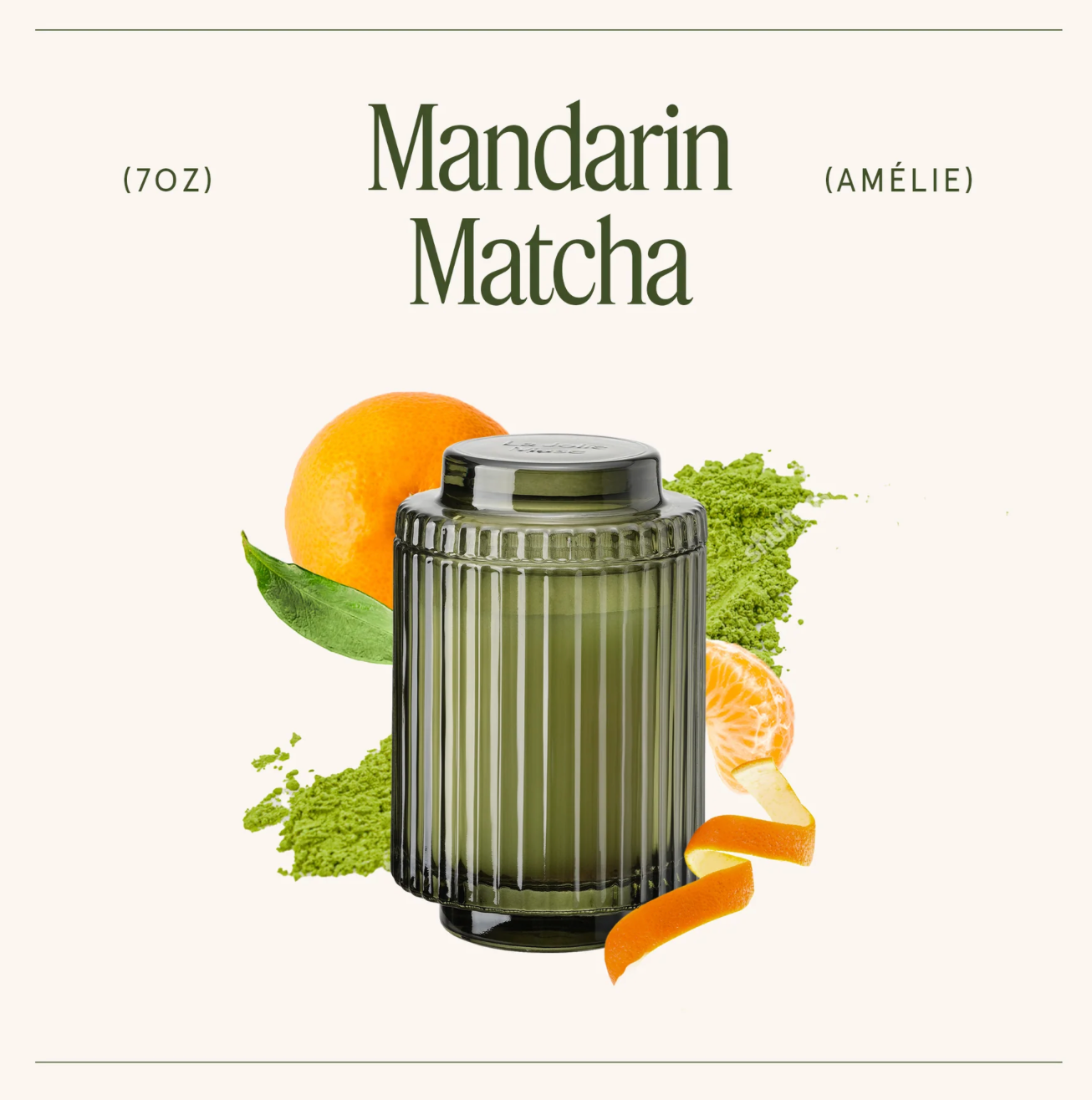 La Jolie Muse - Amélie – Mandarin Matcha Candle 7oz