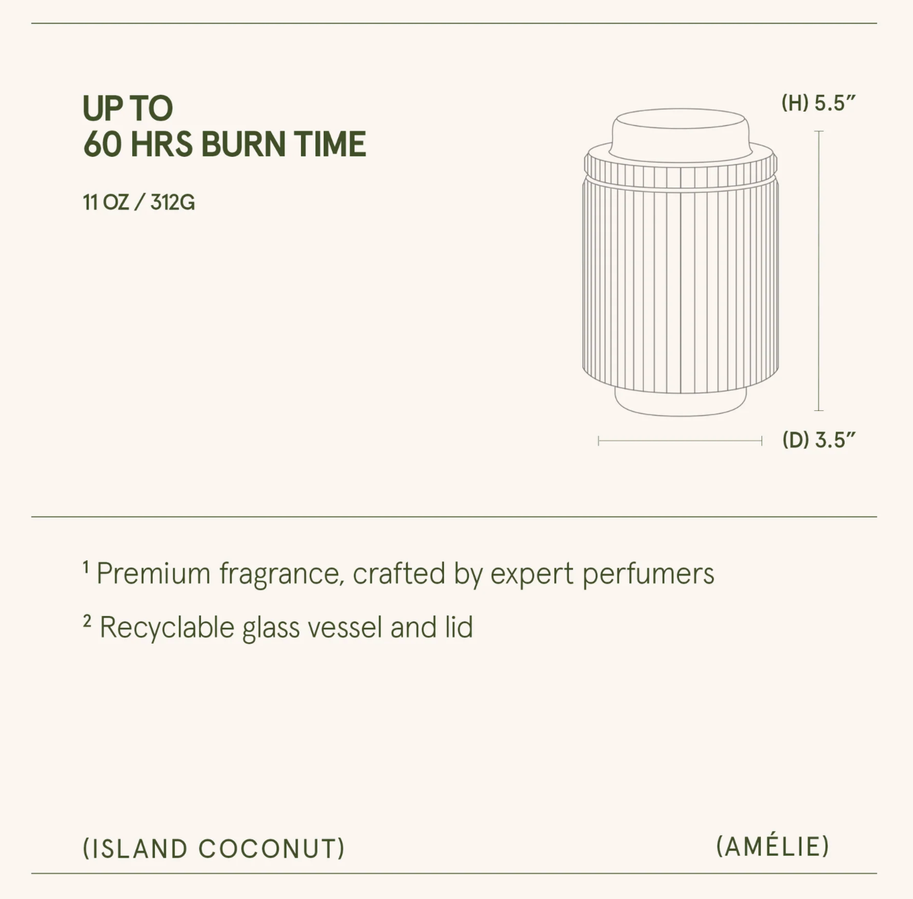 La Jolie Muse - Amélie – Island Coconut Candle 11oz