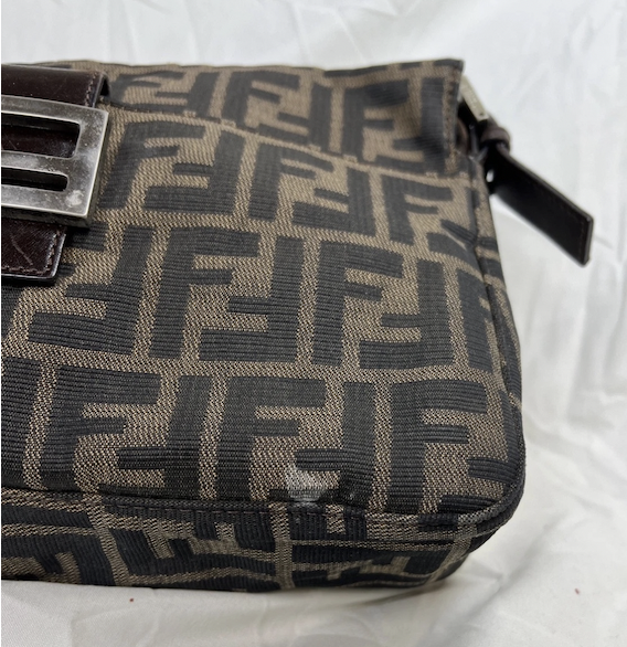 Fendi Zucchino Mama Baguette Shoulder Bag