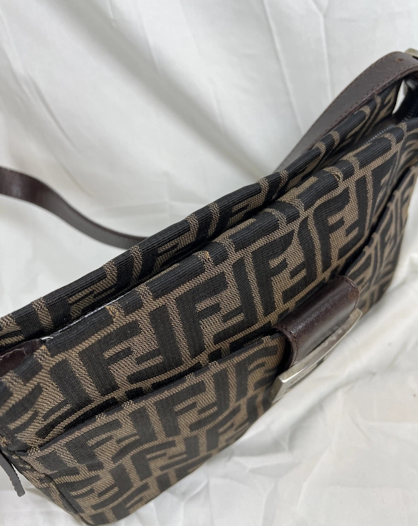 Fendi Zucchino Mama Baguette Shoulder Bag