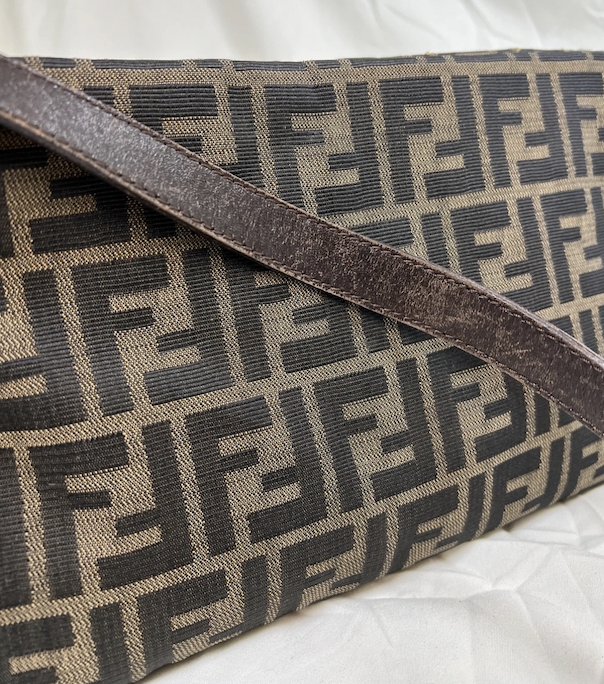 Fendi Zucchino Mama Baguette Shoulder Bag