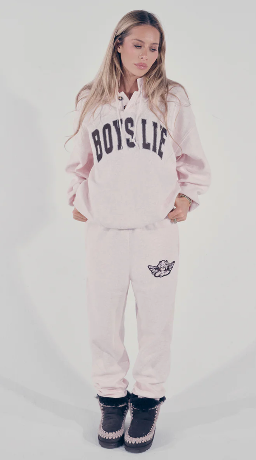 Smoke and Mirrors Henley Crewneck-Boys Lie