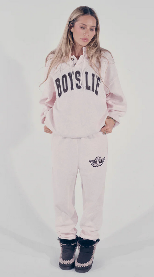 Smoke and Mirrors Henley Crewneck-Boys Lie