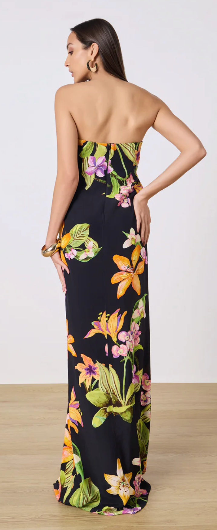 Strapless Drape Maxi Dress- Rococo Sand