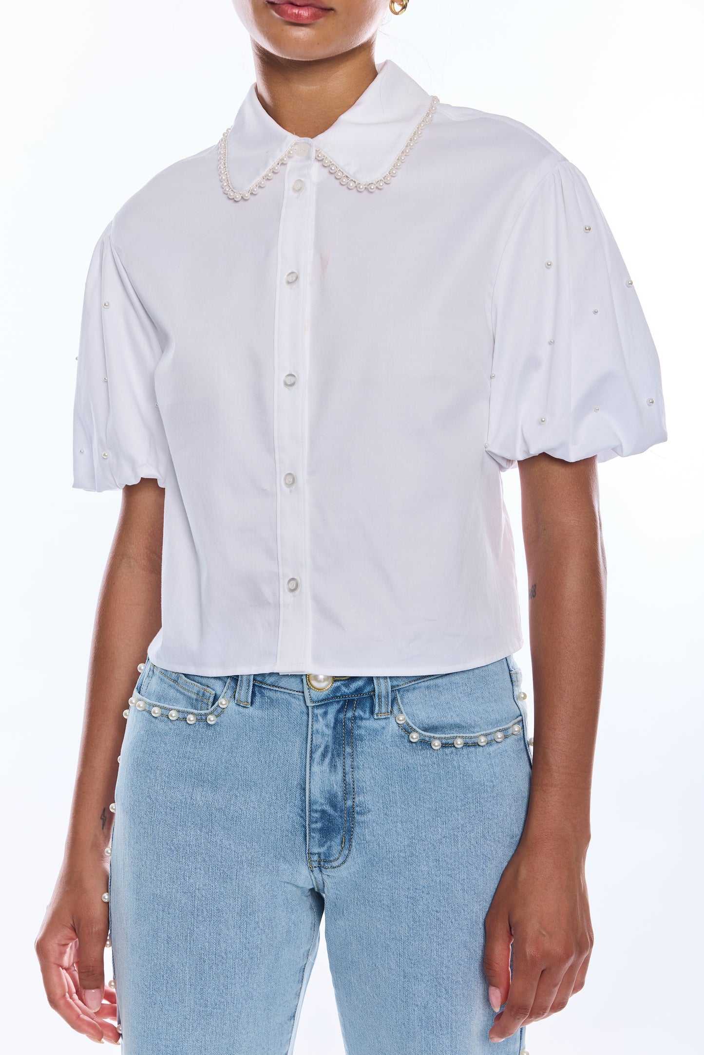 SOO PEARL POPLIN SHIRT