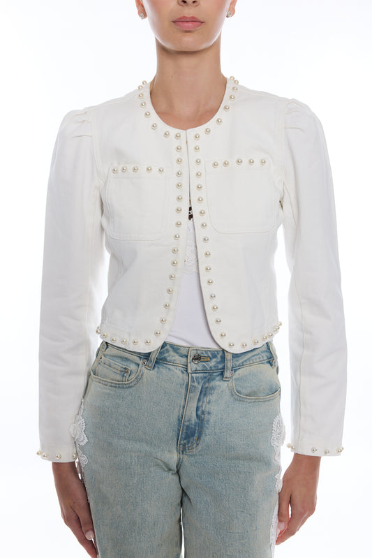 EMILIE PEARL DENIM JACKET