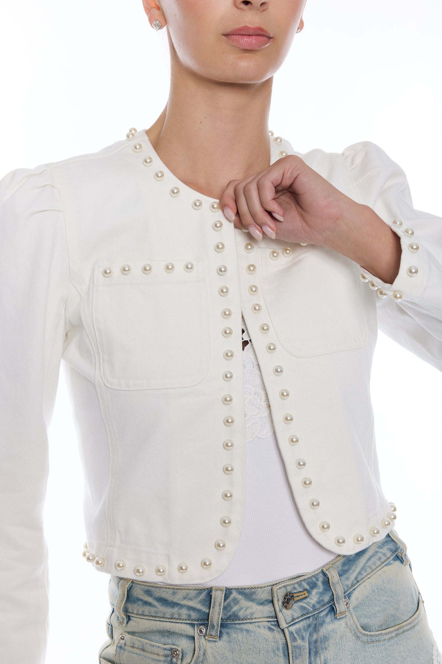 EMILIE PEARL DENIM JACKET