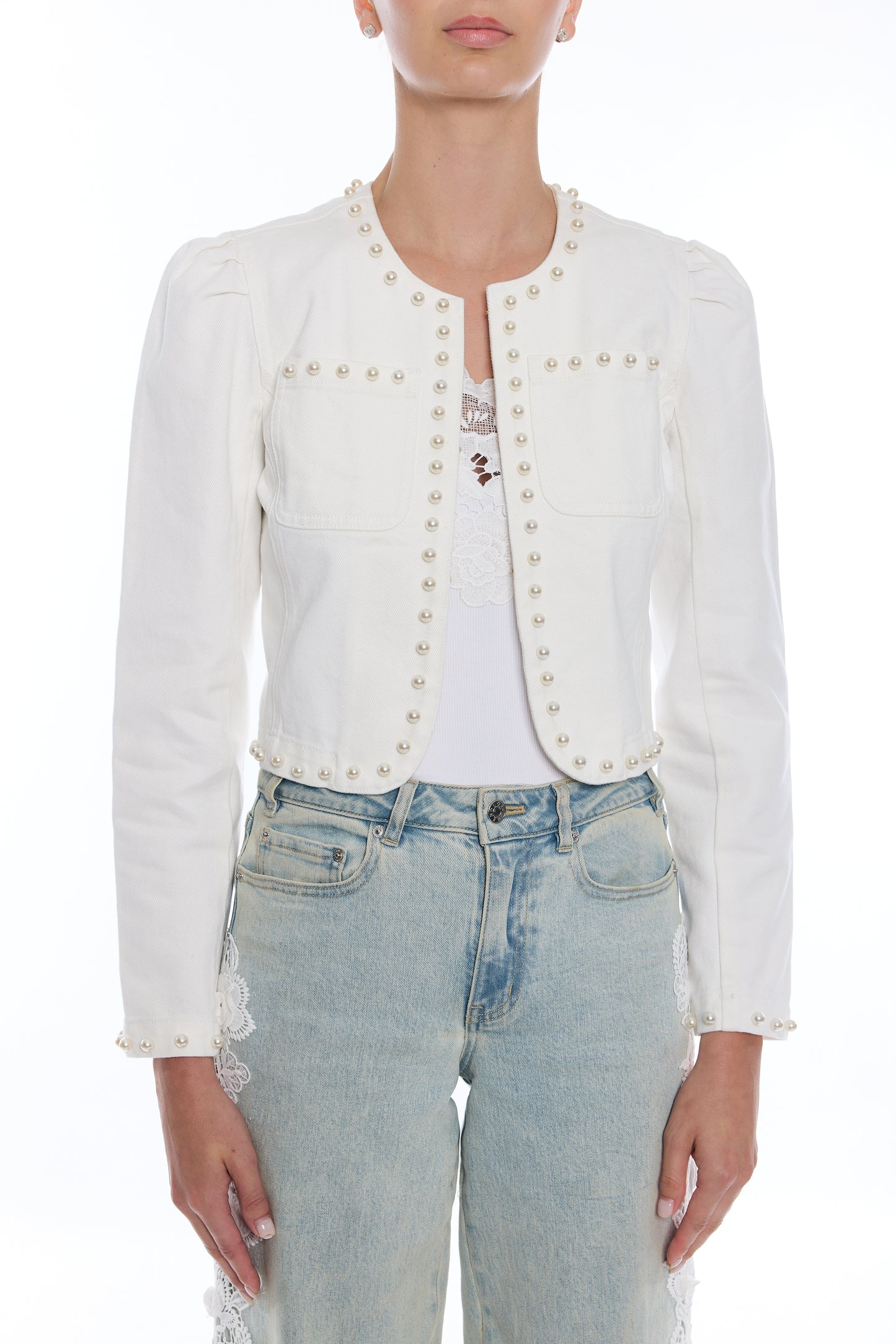 EMILIE PEARL DENIM JACKET