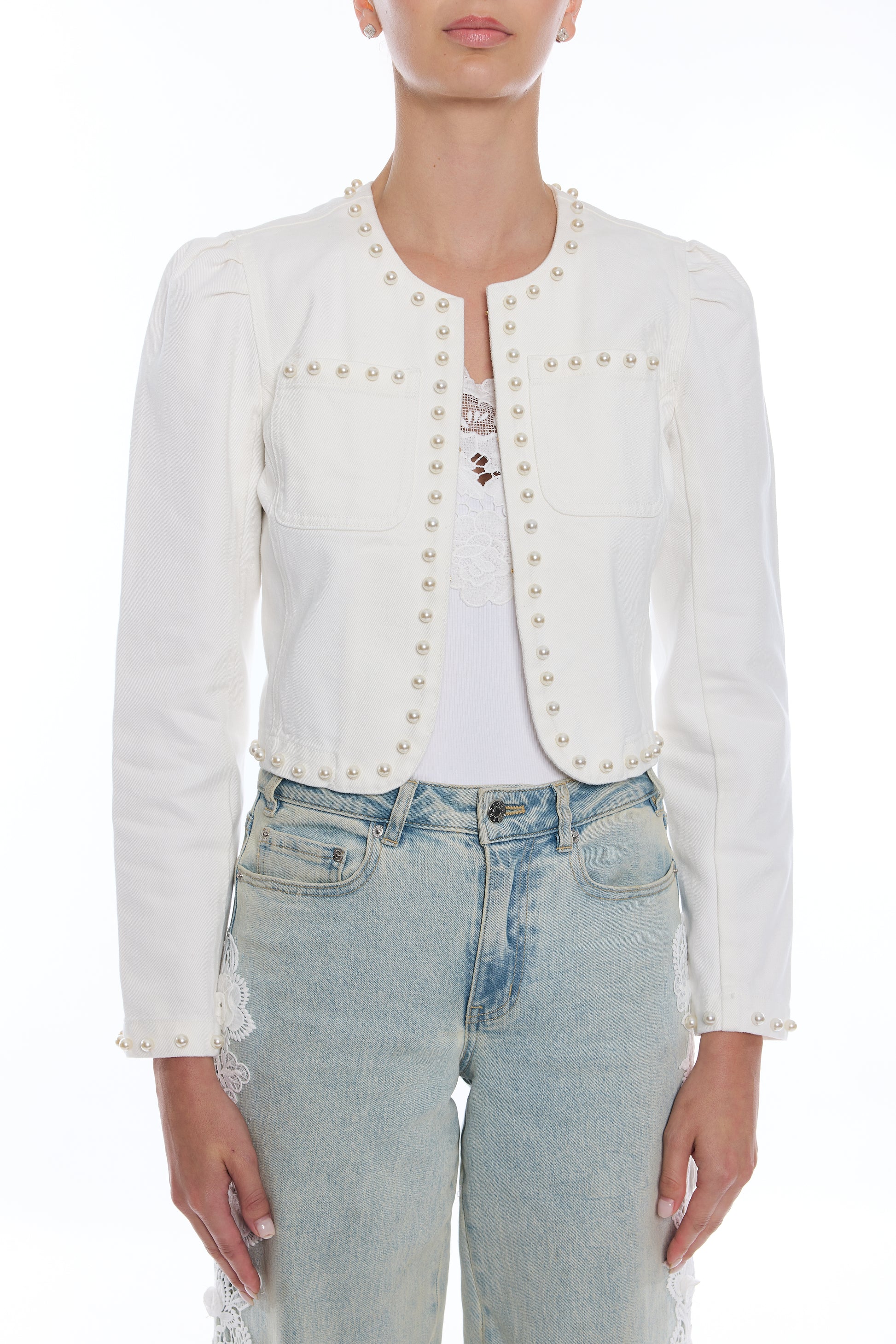 EMILIE PEARL DENIM JACKET