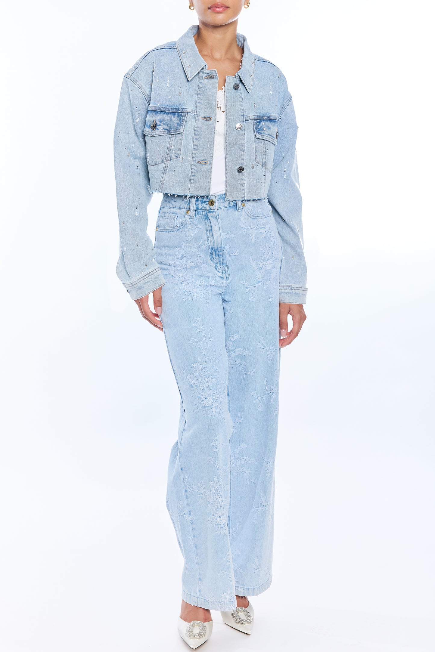 DELAN EMB DENIM JACKET