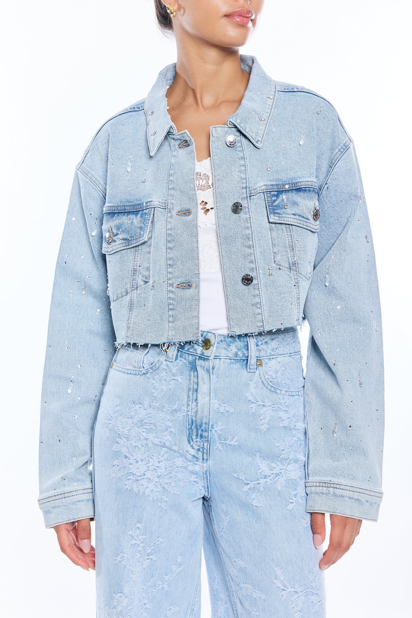 DELAN EMB DENIM JACKET