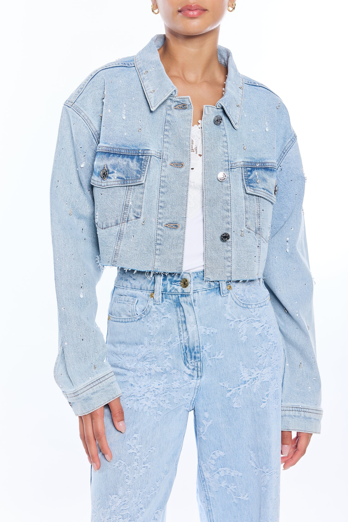 DELAN EMB DENIM JACKET