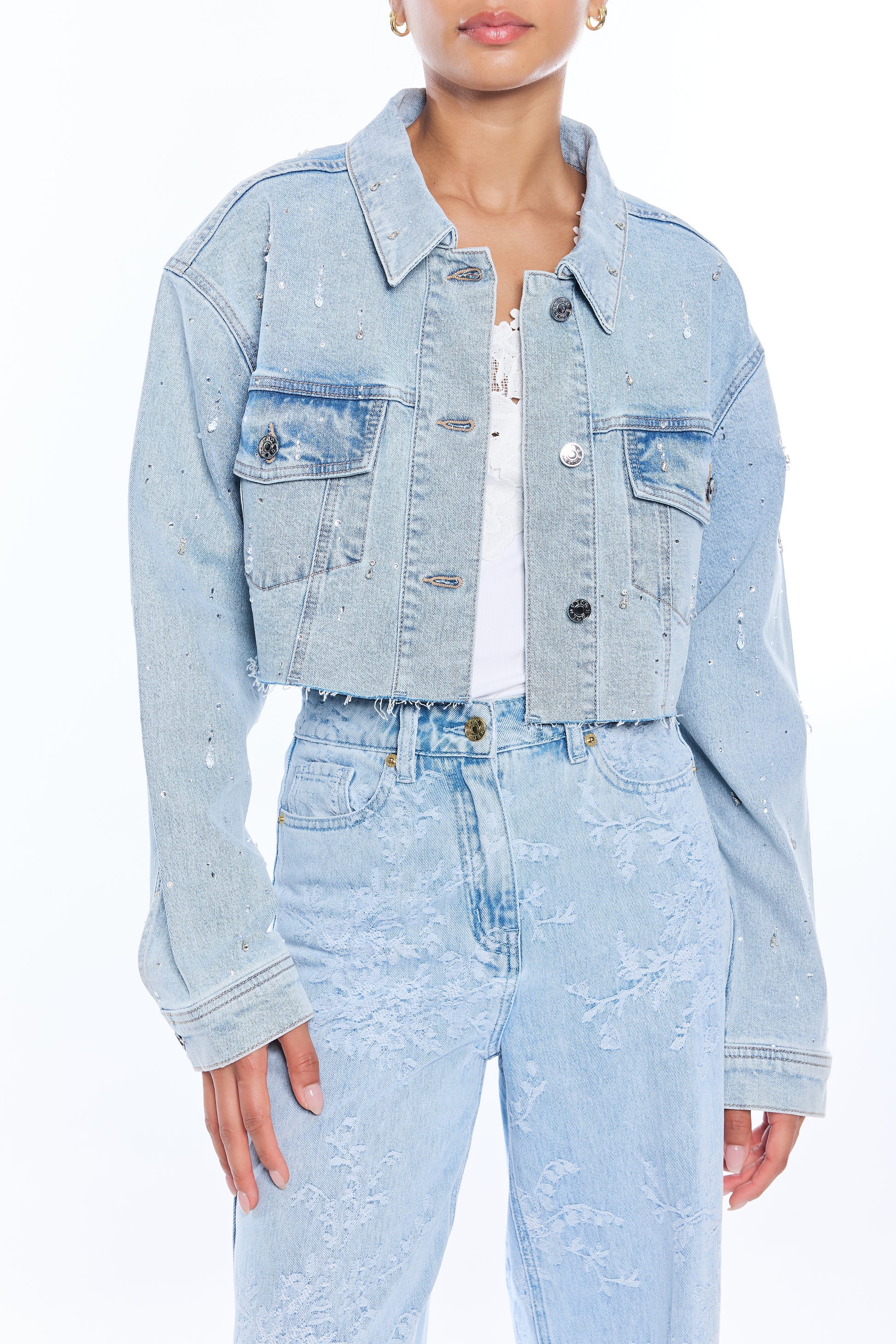 DELAN EMB DENIM JACKET