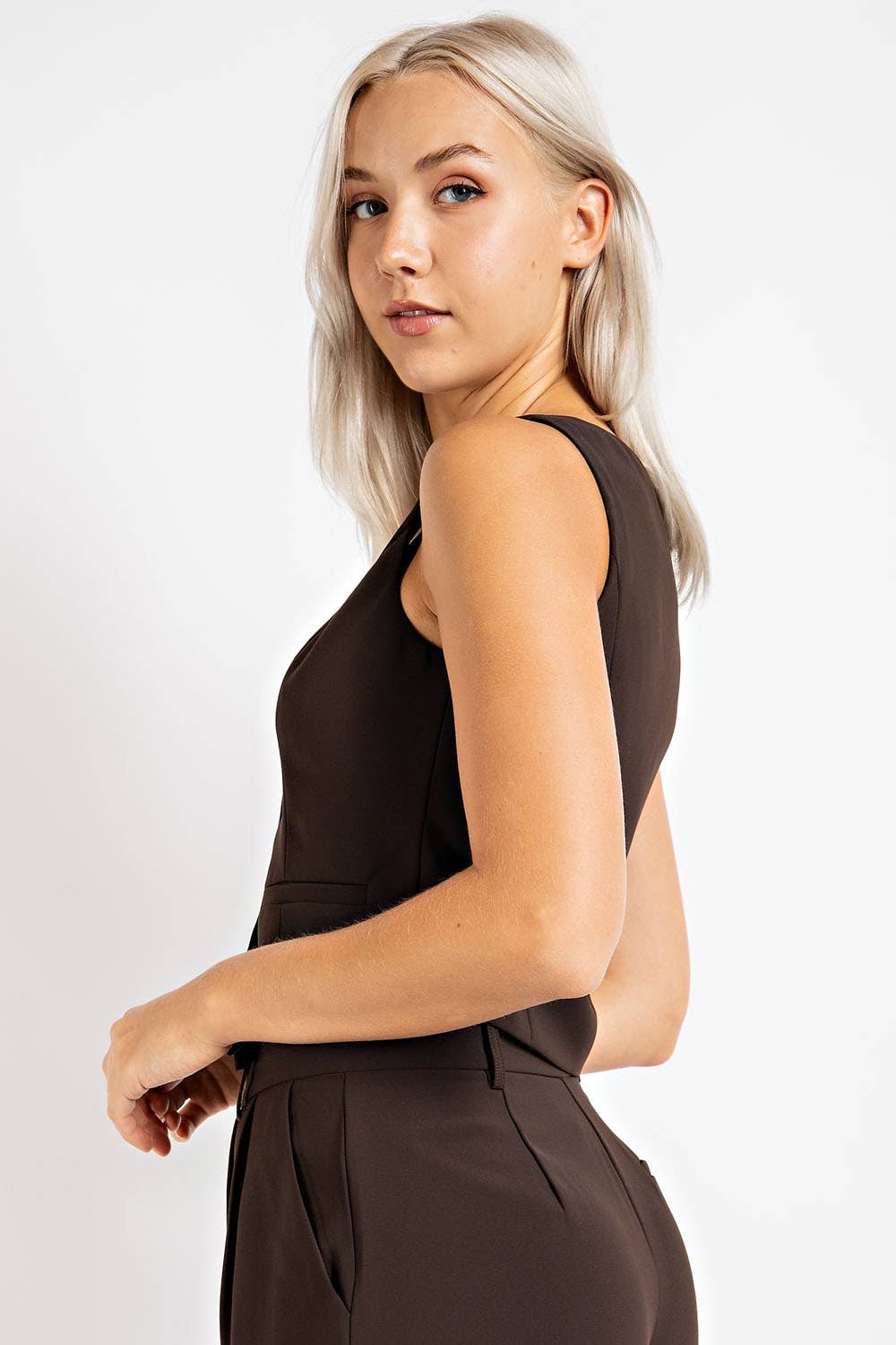 Fitted Button Down Vest