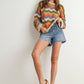 BUTTERMELON - Color Block Sweater  - BMW7639