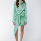 Mette Satin Shirt Dress