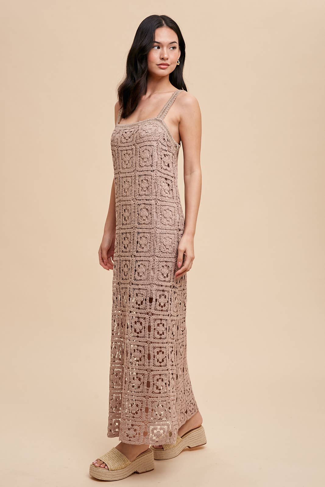 COTTON CROCHET MAXI TANK DRESS