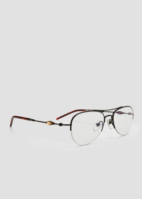 Autobio-Black Red Tortoise and Black Lens