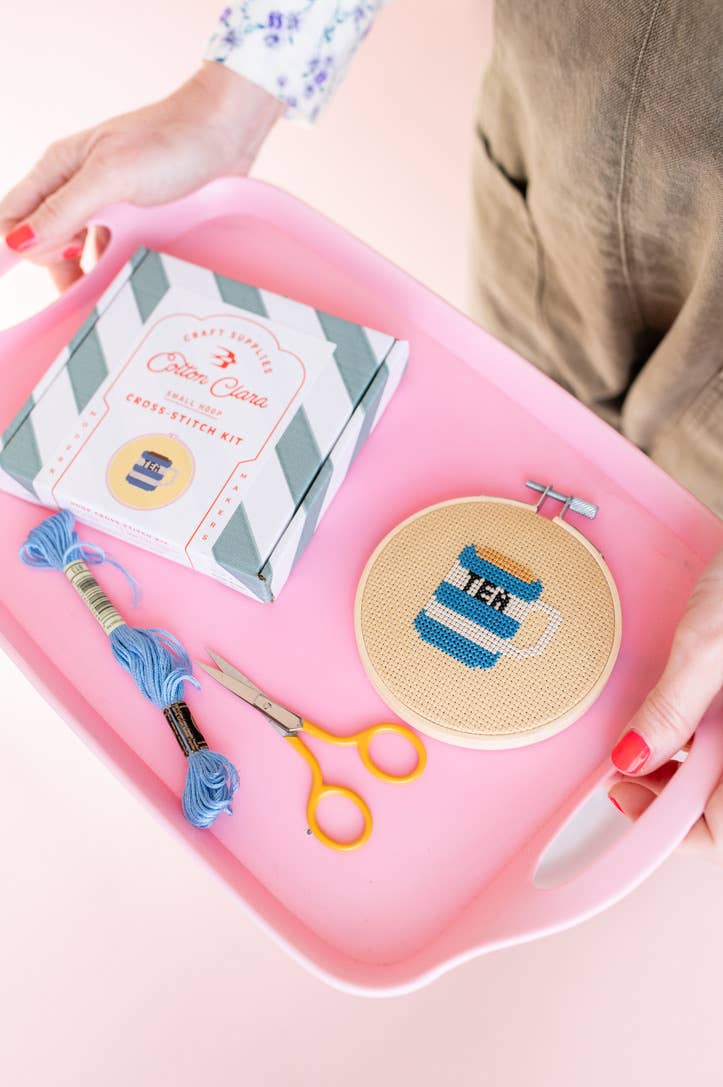 Cotton Clara Craft Kits & Supplies - Tea Cross Stitch Kit