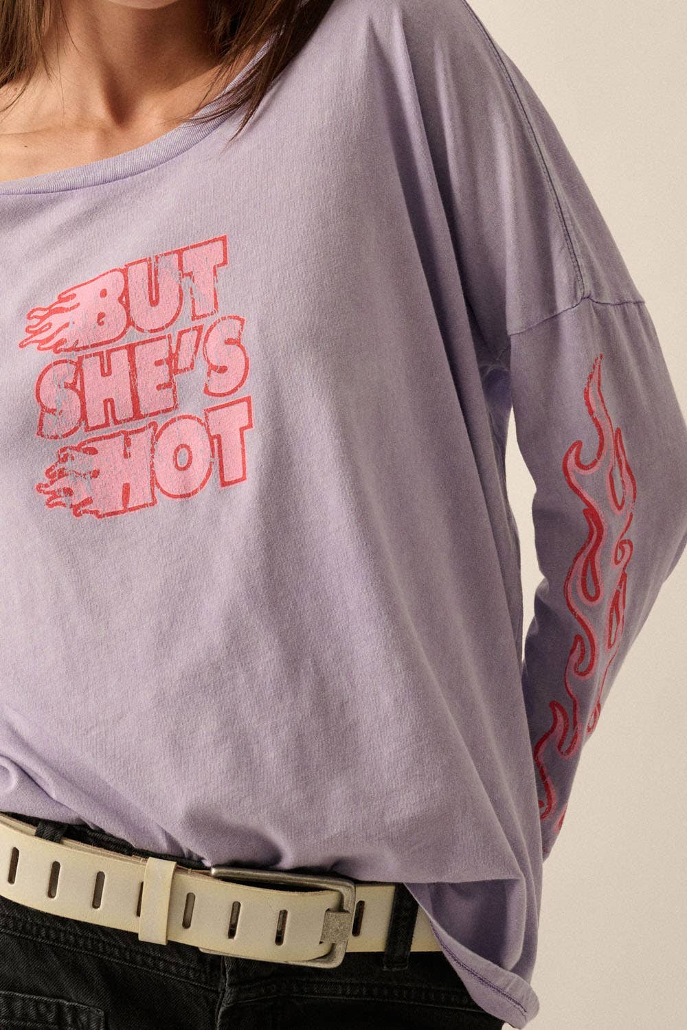 Vintage Canvas - But She's Hot Flames Mineral Wash Graphic Tee