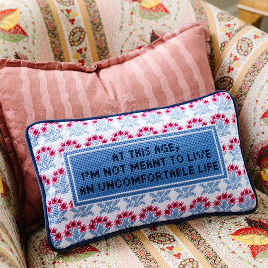 Furbish Studio - Uncomfortable Needlepoint Pillow