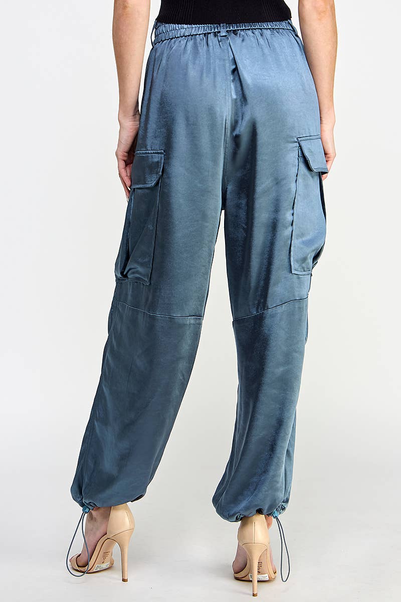 Flowcore Gloss Satin Cargo Pants