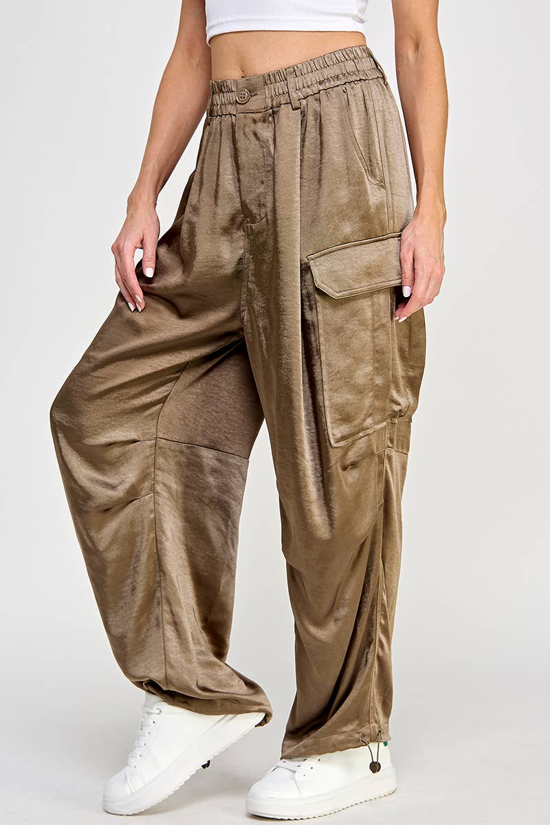 Flowcore Gloss Satin Cargo Pants