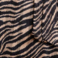 Back Tie Neck Shirring Animal Print Top