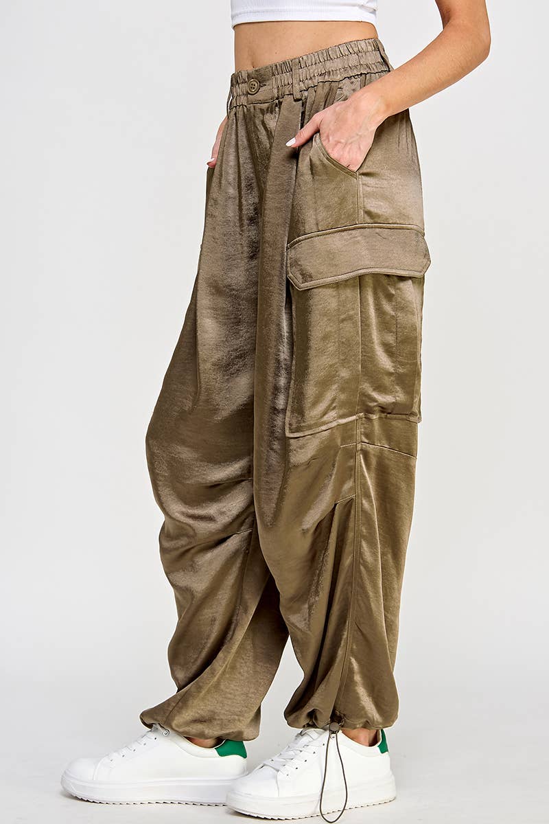 Flowcore Gloss Satin Cargo Pants