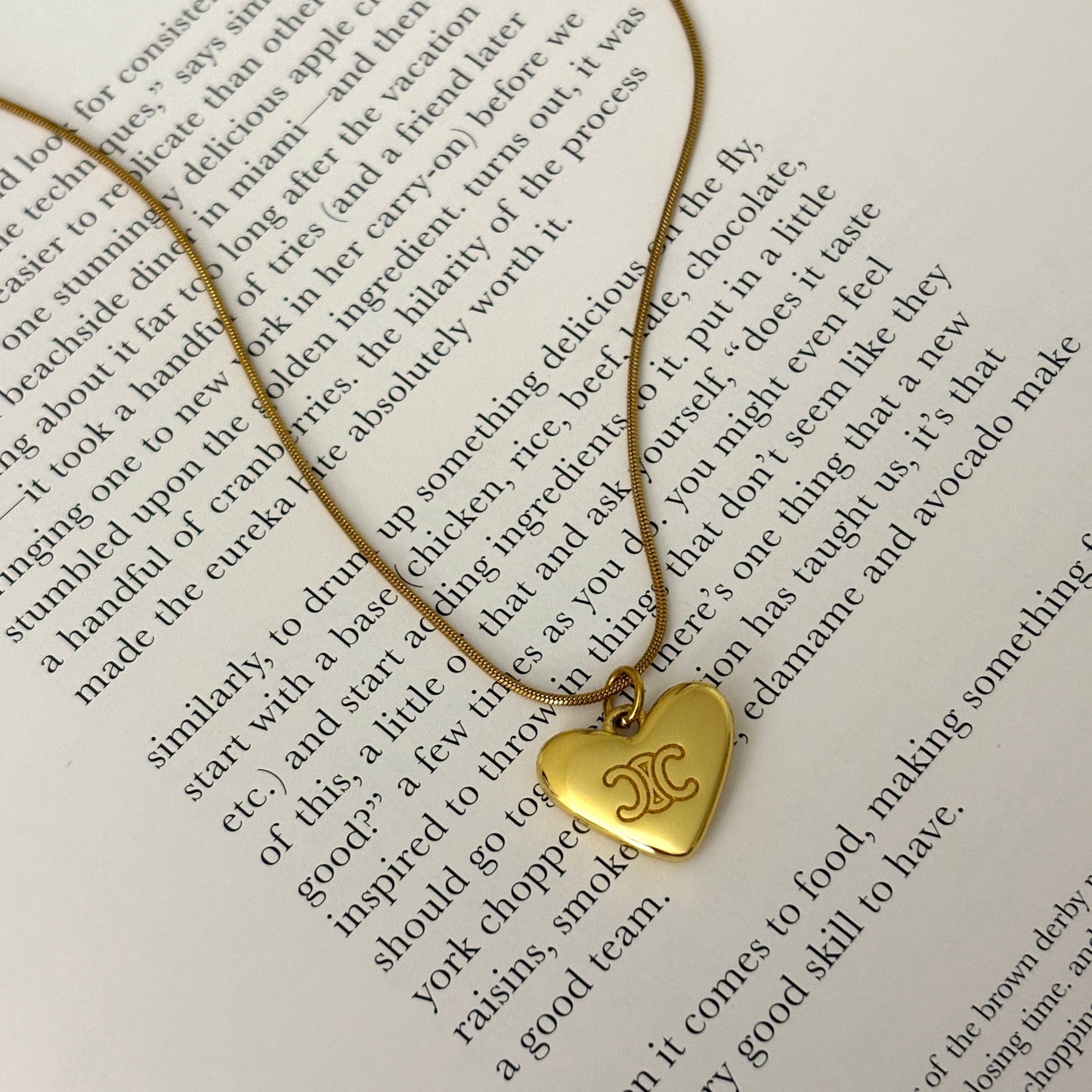 Chelsea Rose - Repurposed Vintage Designer Heart Necklace
