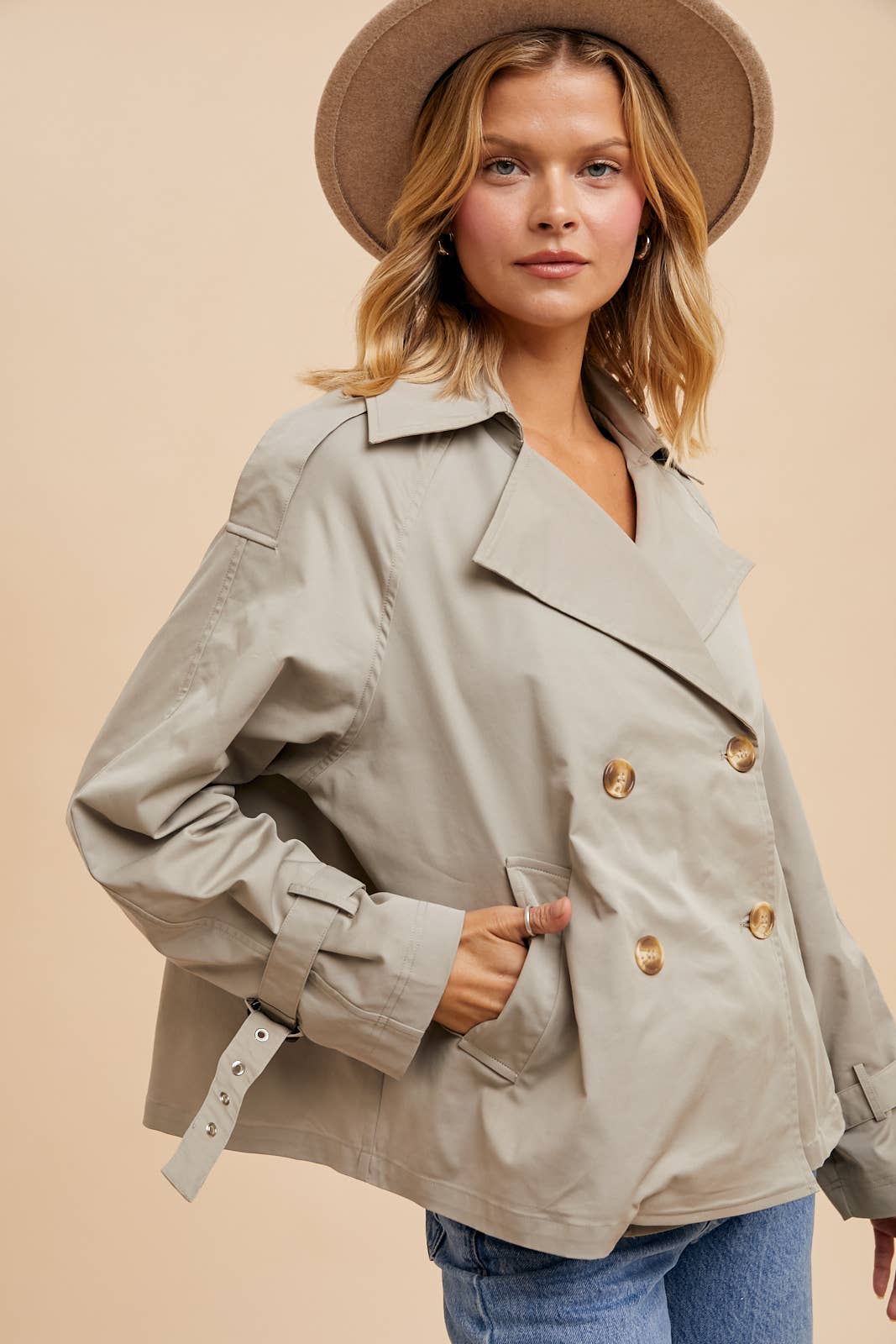 In Loom - COTTON BLEND SHORT TRENCH JACKET