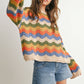 BUTTERMELON - Color Block Sweater  - BMW7639